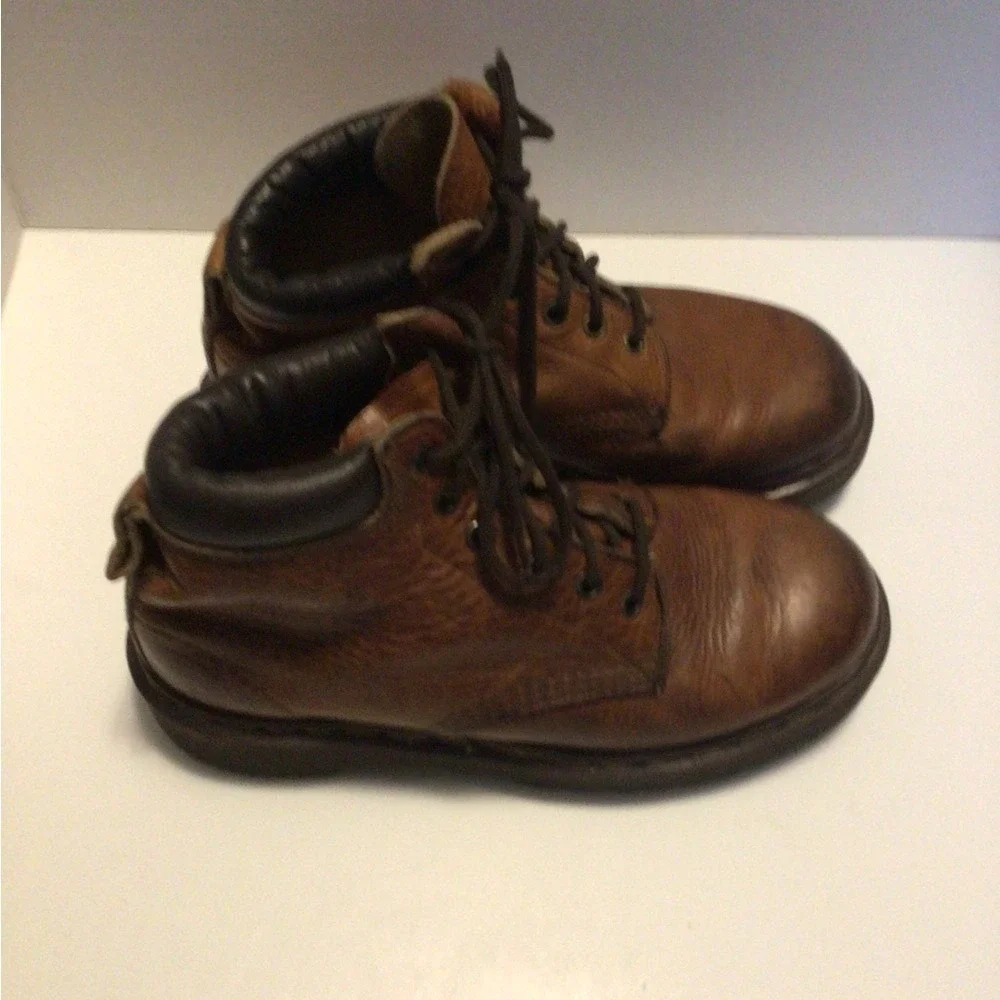Dr Martens Brown Leather Lace Up Ankle Boots Mens Size 8‎